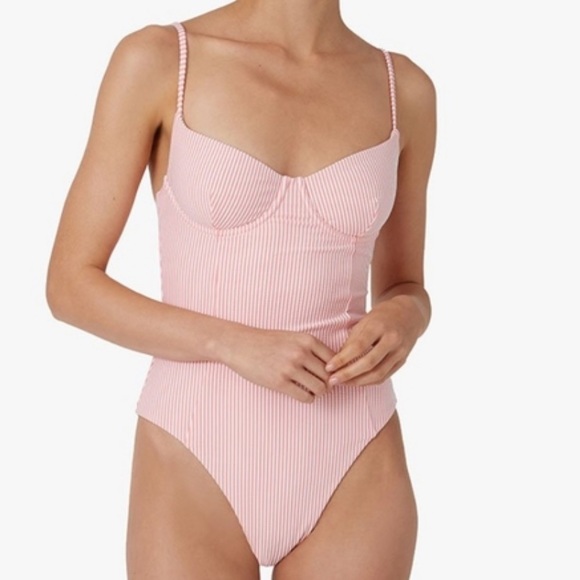 Onia Other - Onia Isabella high leg seersucker one piece Size L